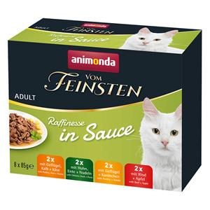 Animonda Vom Feinsten 8 x 85 g  Adult Raffinesse in Sauce Gemengd Pakket Kattenvoer Nat