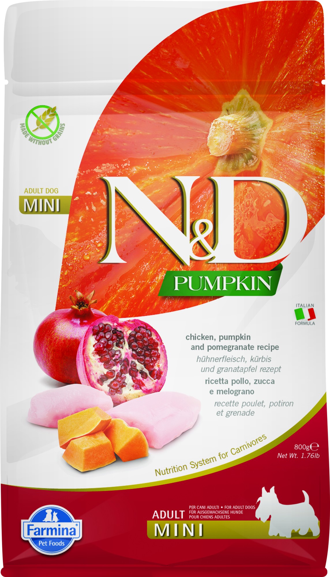 N&D Pumpkin hondenvoeding Kip small breed 800 gr.