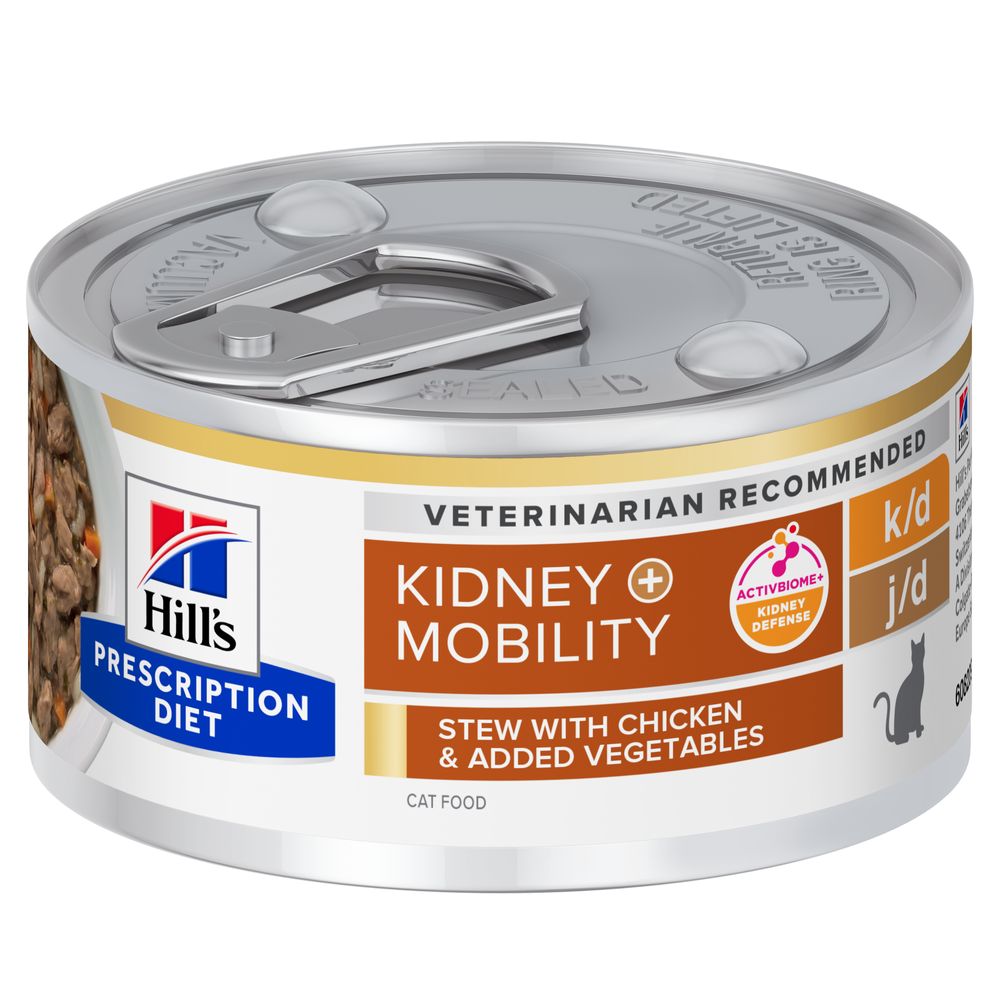 Hill's Prescription Diet 24x 82 g  Feline k/d Mobility met kip en groente nat kattenvoer