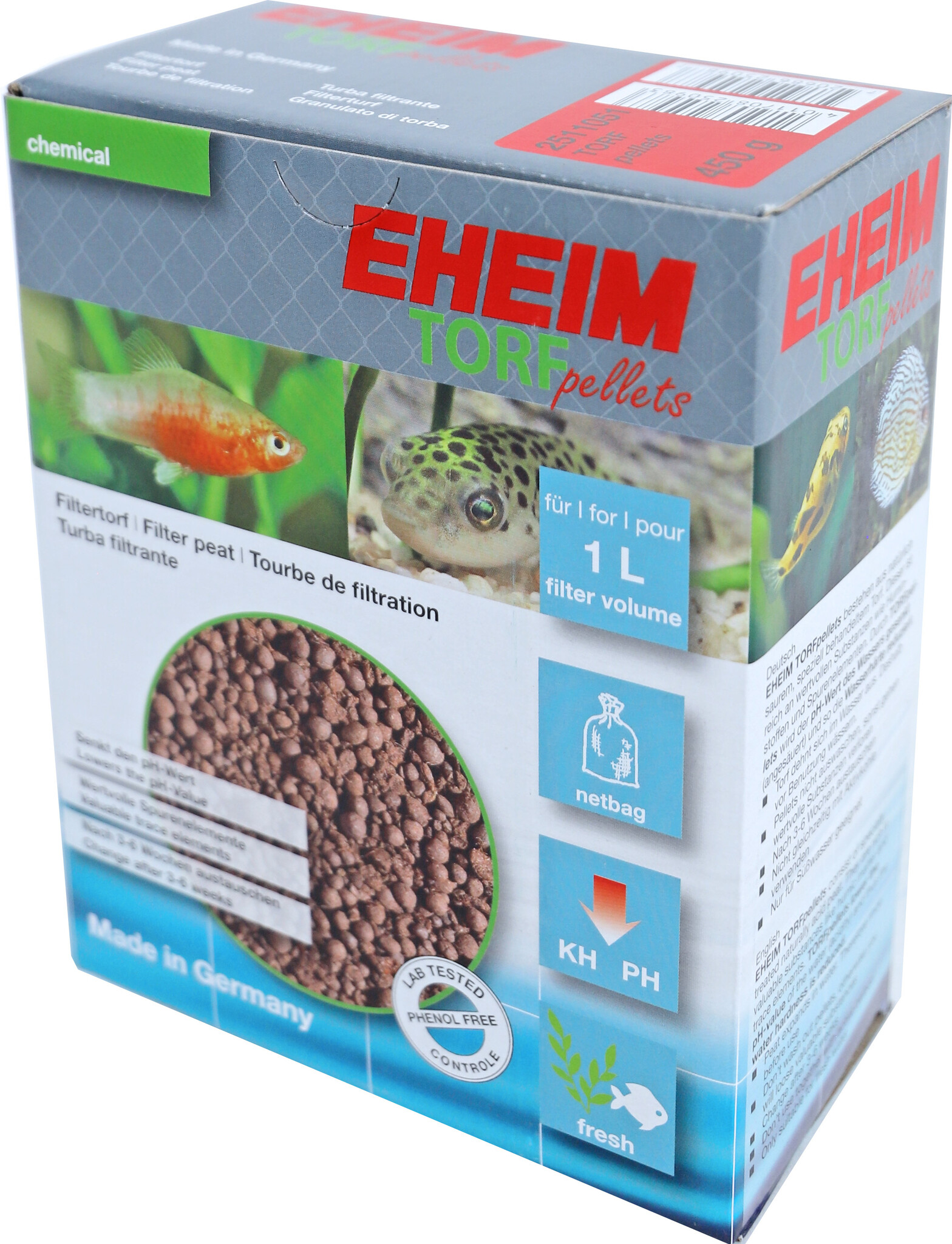 EHEIM TORFpellets 450g + netbag - filter peat for reduction of pH and KH