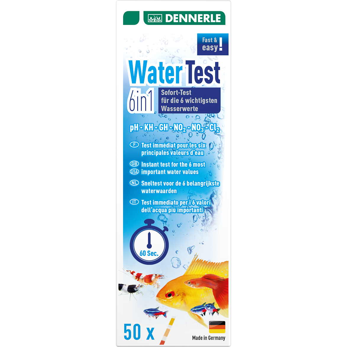 Dennerle Watertest 6 In 1 50 Stuks
