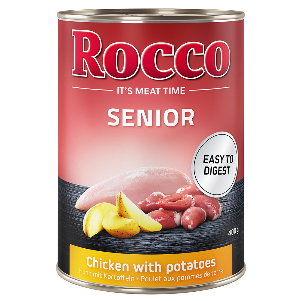 Rocco 6x400g Senior Senior Kip & Aardappelen  Hondenvoer