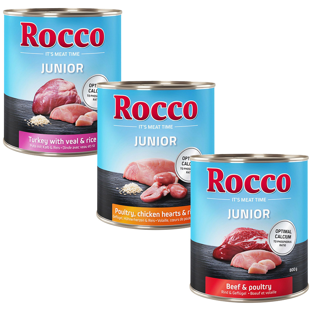 Rocco Gemengd pakket  Junior 6 x 800 g - 3 verschillende soorten