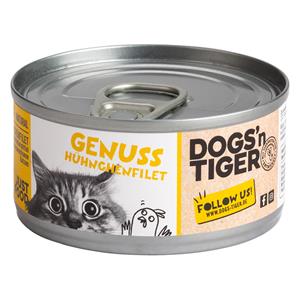 Dogs'n Tiger Voordeelpakket: 24x70g  Cat Filet kipfilet nat kattenvoer