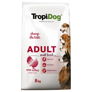 Tropidog 8kg  Premium Adult Small Kalkoen & Rijst hondenvoer droog