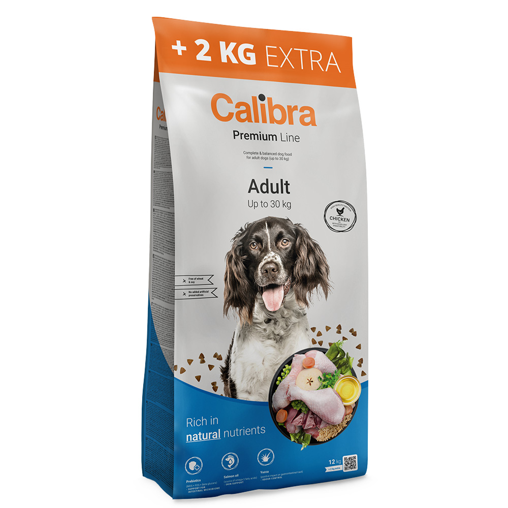 Calibra 12kg gratis!  Dog Premium Line Adult Hondenvoer adult droog