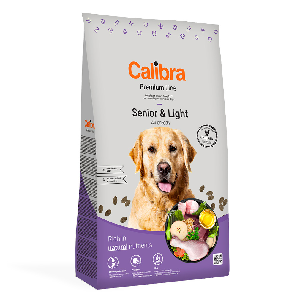 Calibra 12kg  Dog Premium Line Senior & Light hondenvoer droog