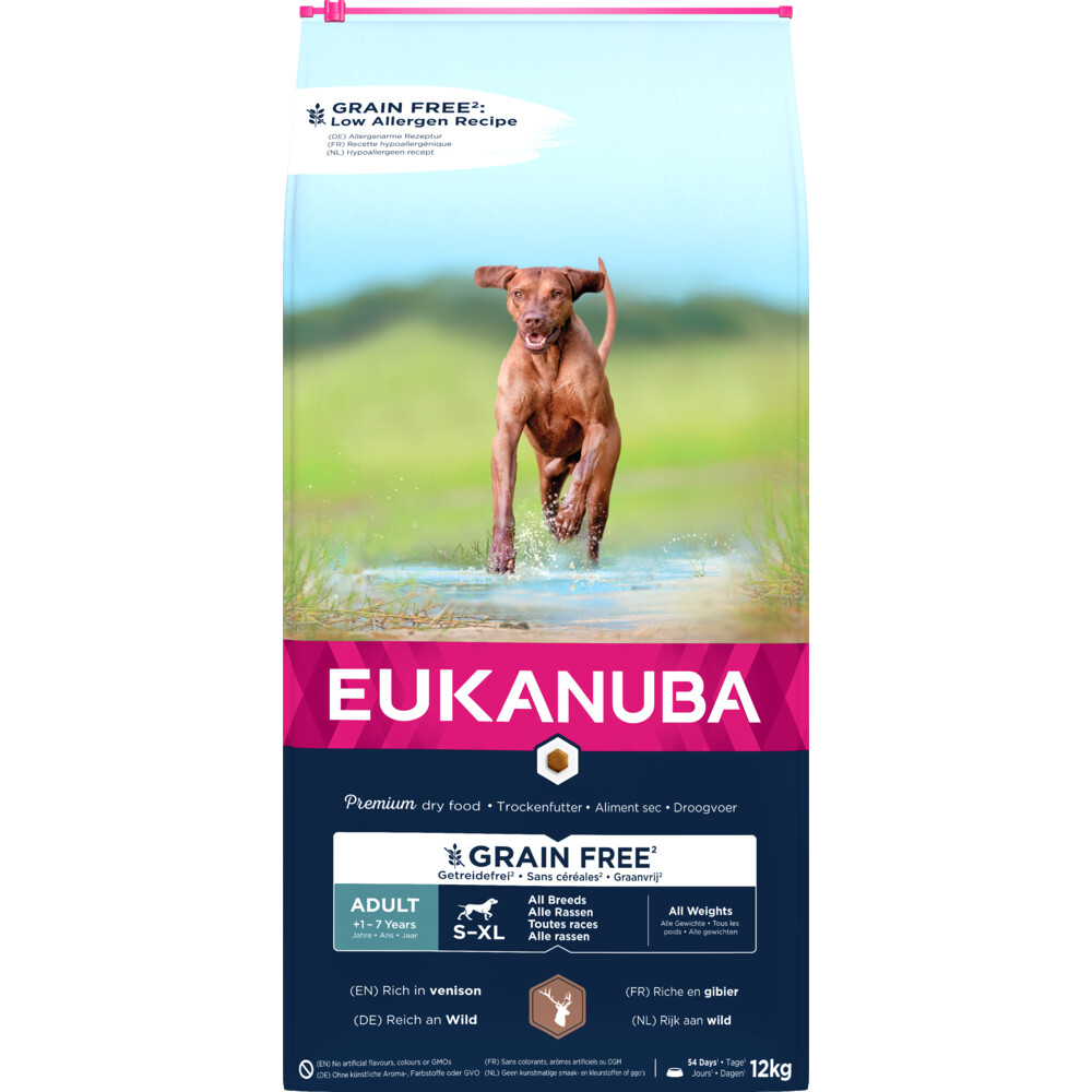 Eukanuba 12kg Wild Grain Free Adult Large Breed  Hondenvoer