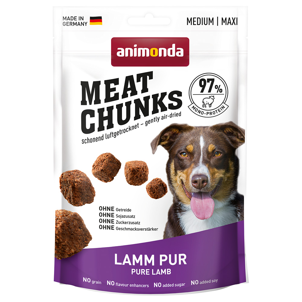 Animonda 80 g  Meat Chunks Medium / Maxi Puur Lam Hondensnacks
