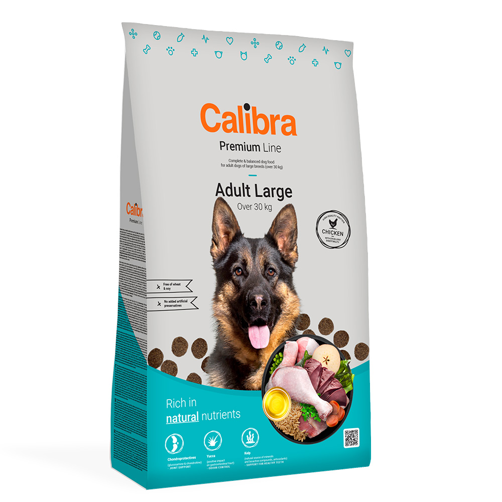 Calibra Dubbelpak: 2x12kg  Dog Premium Line Adult Large Breed Hondenvoer Droog