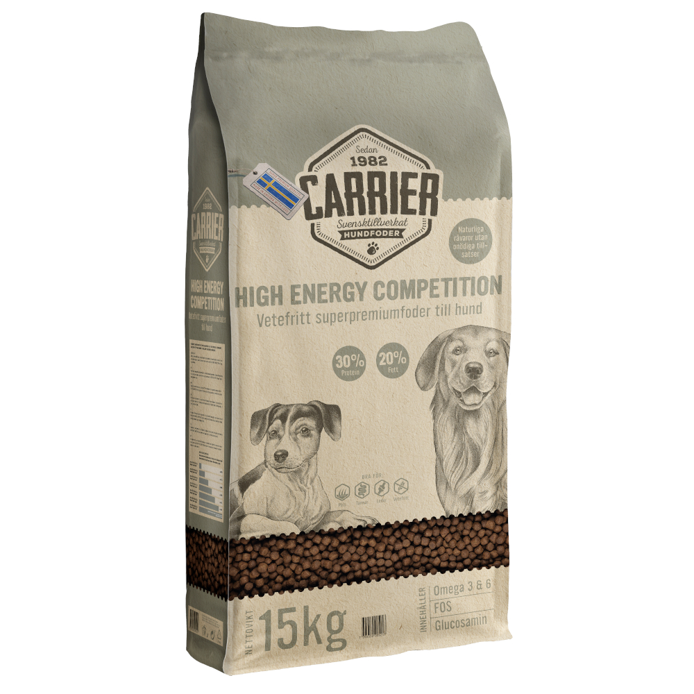 Carrier 2 x 15 kg  High Energy Competition 30/20 droog hondenvoer