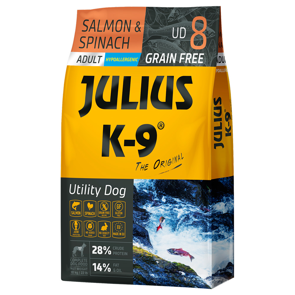 JULIUS K-9 10 kg  Adult zalm & spinazie hondenvoer droog