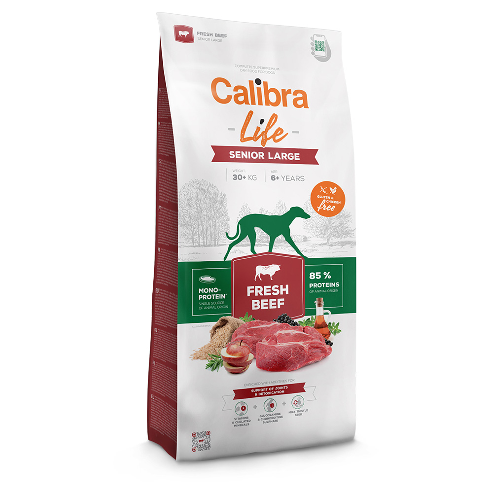 Calibra 12kg  Life Senior Large Breed met vers rundvlees hondenvoer droog