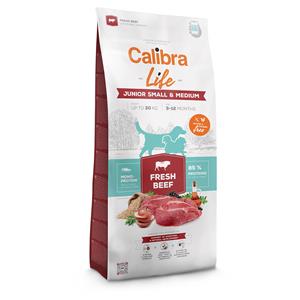 Calibra voordeelverpakking: 2x12kg  Life Junior Kleine & Middelgrote rassen met vers rundvlees droogvoer