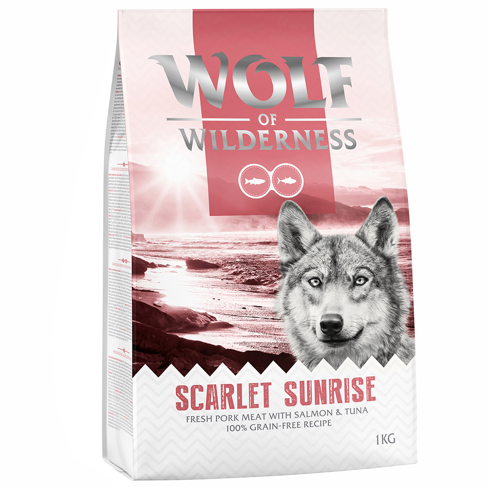Wolf of Wilderness 1kg 'Scarlet Sunrise' Zalm & Tonijn  Hondenvoer
