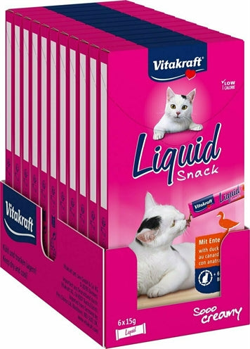 Vitakraft - Katzensnack Cat Liquid Snack Ente - 11 x 90g