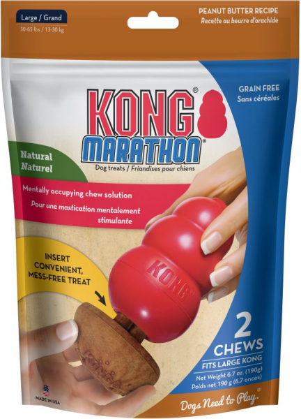 KONG Marathon 2-Pk Peanut Butter Large