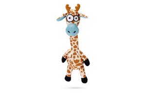 BEEZTEES Giraffe Zwiep - Hondenspeelgoed - Pluche - Beige - 35x11x7 cm