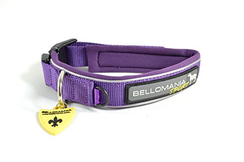 Bellomania Sport Halsband Nylon Crazy Chloe Paars Effen - 34-40  3,0 cm