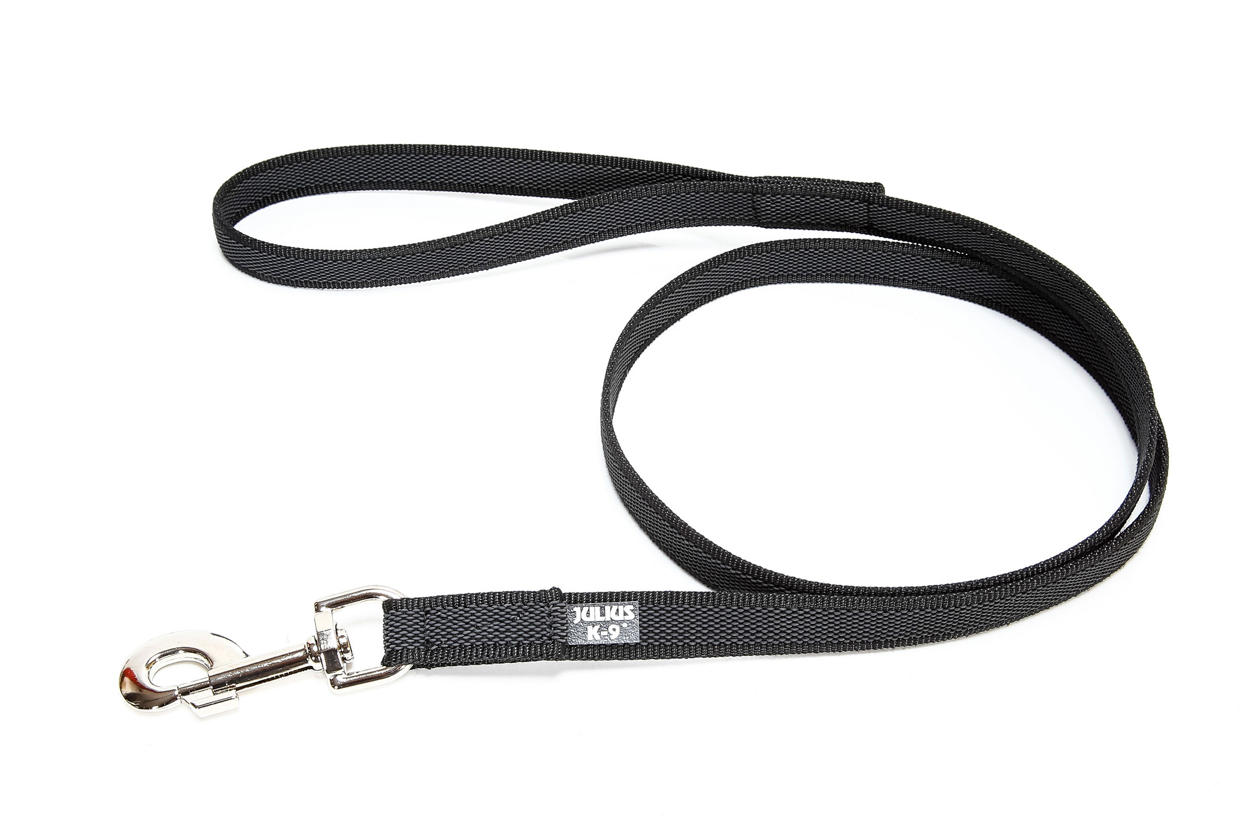 Julius-K9 Super-grip leash black/grey 14mm/2m with handle