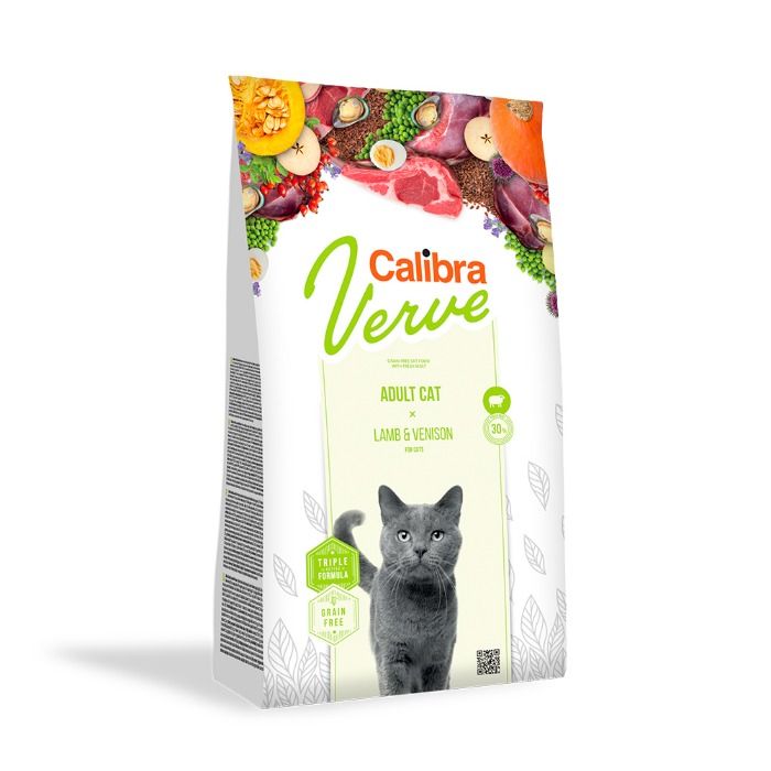 Calibra Verve Grain Free - Adult Cat 8+ - Lamb & Venison 750g