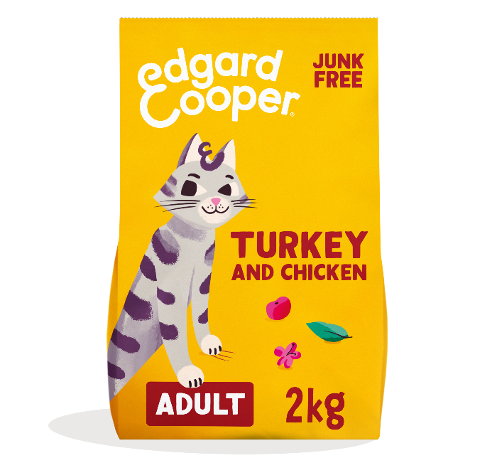 Edgard&Cooper Edgard & Cooper graanvrij kalkoen kattenvoer 2kg