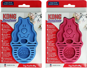 KONG ZoomGroom Rassberry Large
