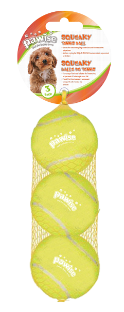 Pawise Squeaky Tennis Ball 6 cm 3-pack