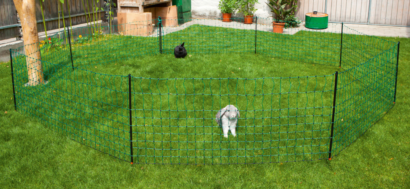 Kerbl Net afrast konijn 65 cm, enkelpunt 12 m.