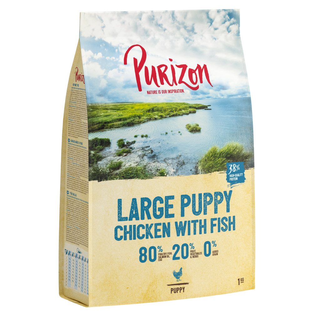 Purizon 1 kg  voor een probeerprijs! Puppy Large Kip & Vis