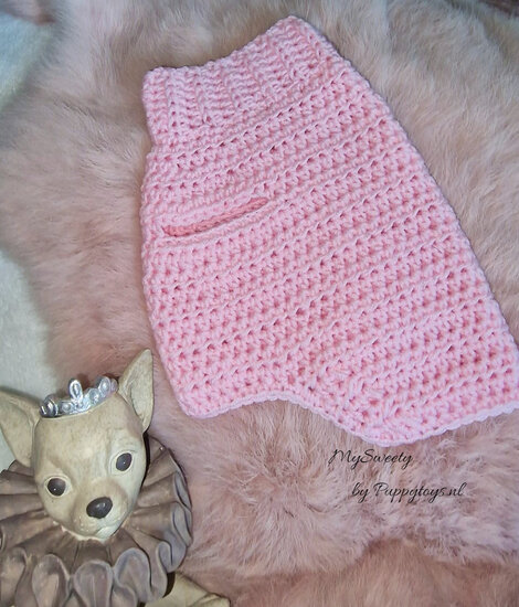 PuppyToys.nl MySweety Pullover pink 18 cm XXS