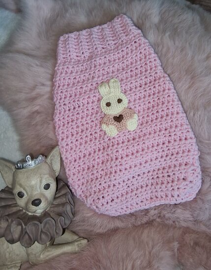 PuppyToys.nl MySweety Pullover pink Bunny 21 cm XS