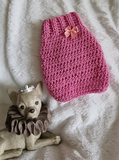 PuppyToys.nl MySweety Pullover Lovely in hot pink 15 cm XXXS