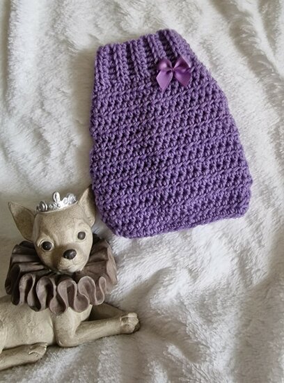 PuppyToys.nl MySweety Pullover Lovely in purple 15 cm XXXS