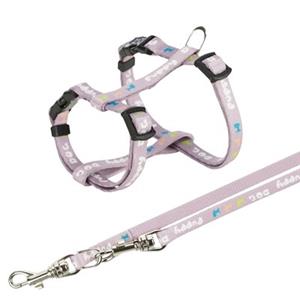 Trixie Junior Puppy H-Harness with Lead 23-34 cm/8 mm 2 m light lilac