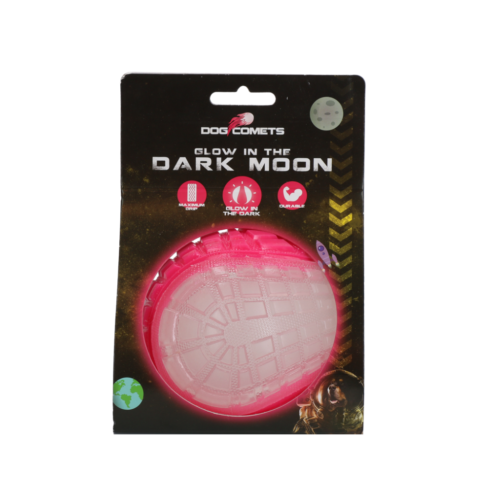 Petsexclusive Dog Comets Glow in the Dark Moon Pink L