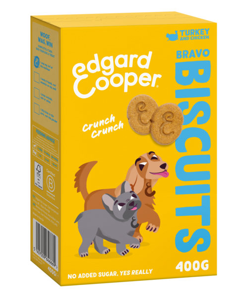 Edgard&Cooper Edgard & Cooper Bravo Biscuits Kalkoen&Kip hond 400 gram