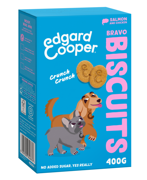 Edgard&Cooper Edgard & Cooper Bravo Biscuits Zalm&Kip hond 400 gram
