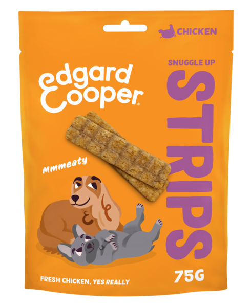 Edgard&Cooper Edgard & Cooper Strips Kip hondensnacks 75 gram