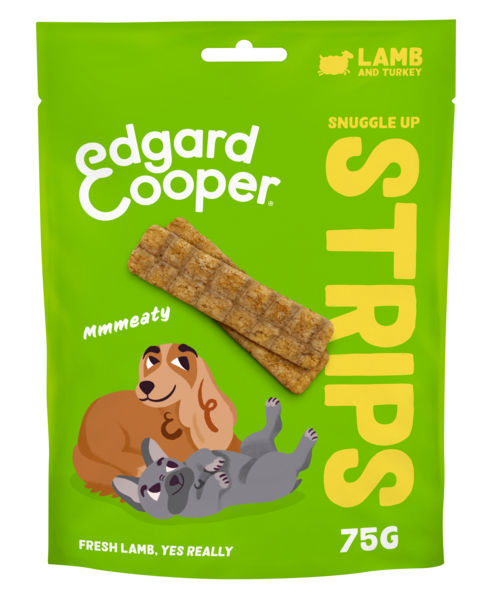 Edgard&Cooper Edgard & Cooper Strips Lam&Kalkoen hondensnacks 75 gram