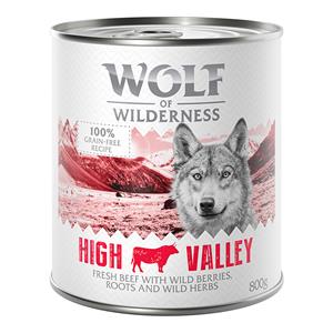 Wolf of Wilderness Hondenvoer 6 x 800 g - High Valley - Rund