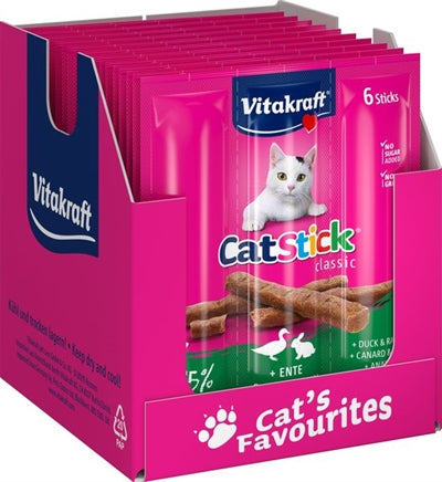 Katzensnack Cat-Stick mini Ente & Kaninchen - 60 x 6g - Vitakraft