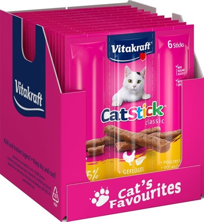 Vitakraft Katzensnack Cat-Stick mini Geflügel & Leber - 60 x 6g