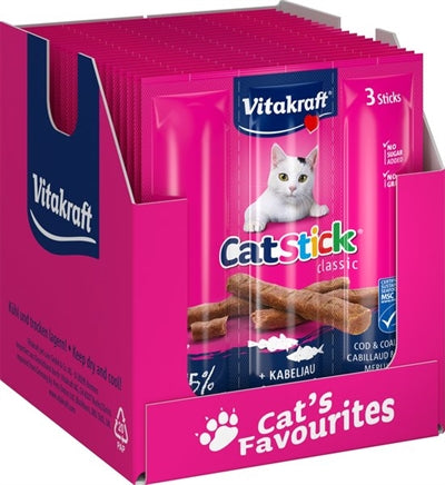 Katzensnack Cat-Stick mini Kabeljau & Seelachs - 60 x 6g - Vitakraft