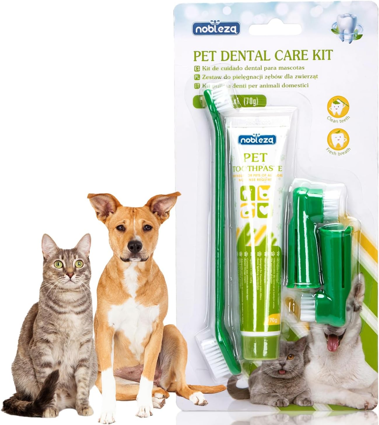 Nobleza Tandenborstels en tandpasta voor honden en katten