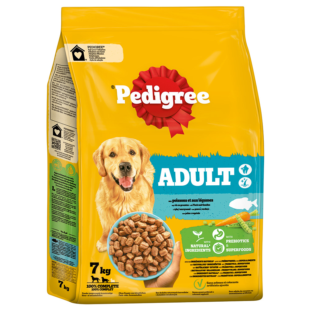 Pedigree 7 kg  Adult met Vis & Groente hondenvoer droog