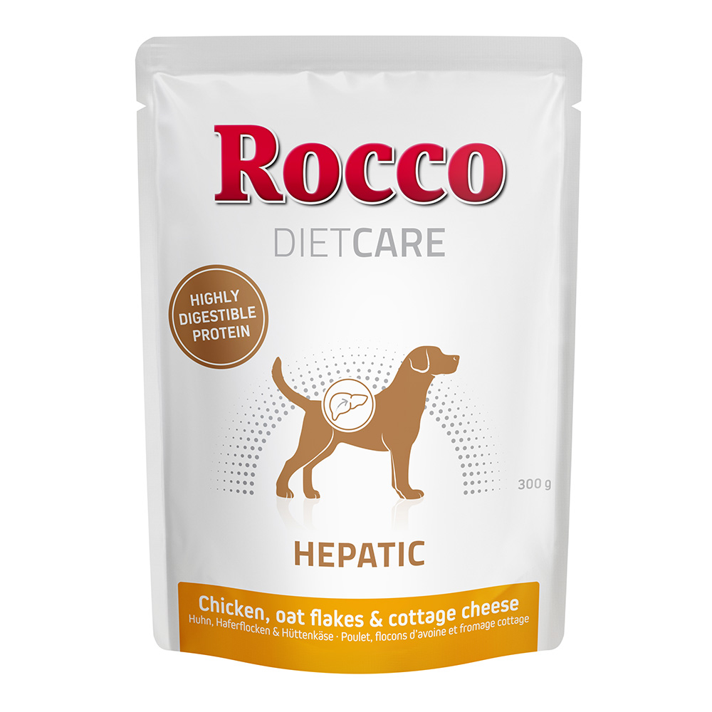 Rocco Diet Care Hepatic Kip met Havervlokken & Hüttenkäse 300g - Zakje Hondenvoer 6 x 300 g