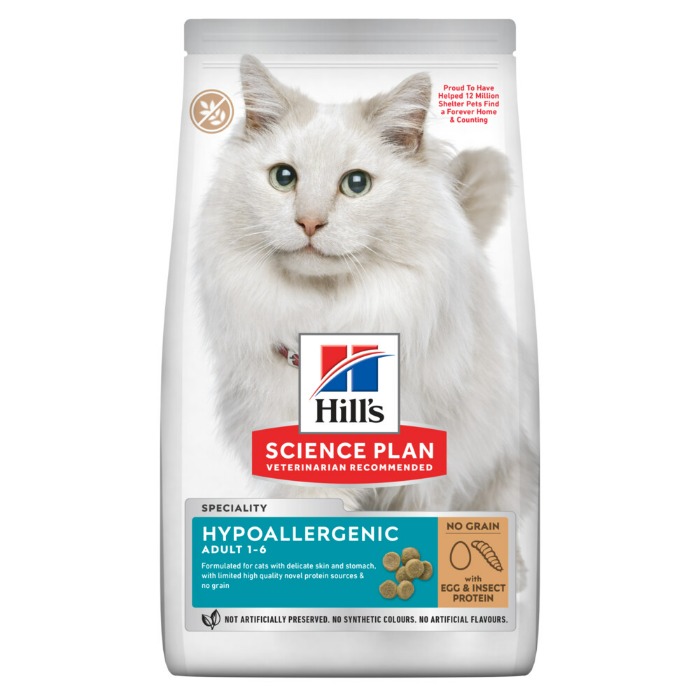 Hills Science Plan Hill's Science Plan Hypoallergenic kattenvoer met Ei & Insect 7kg