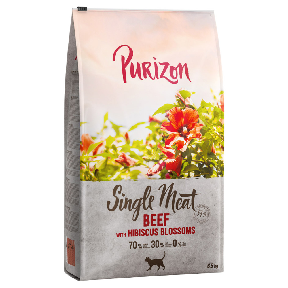 Purizon 2,5kg Single Meat Rund met Hibiscusbloesem  Kattenvoer