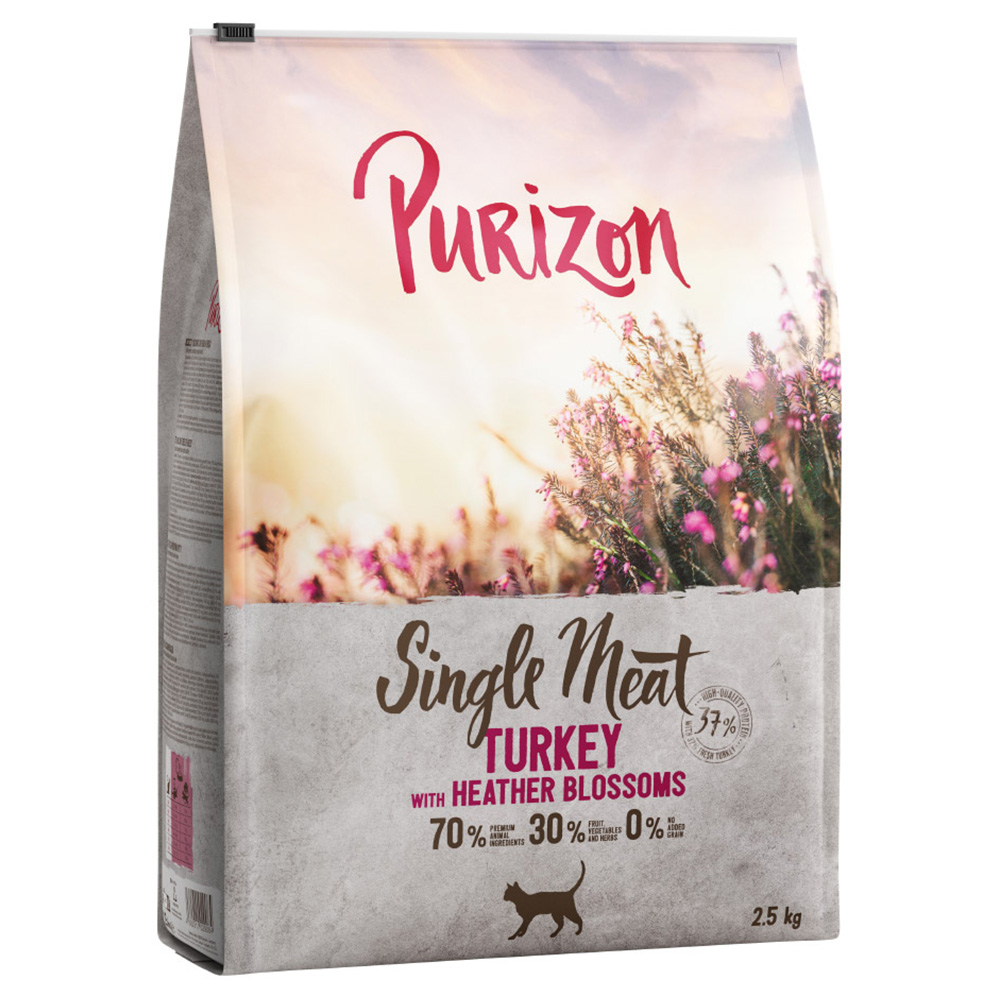 Purizon 2,5kg Single Meat Kalkoen met Heidebloesem  Kattenvoer